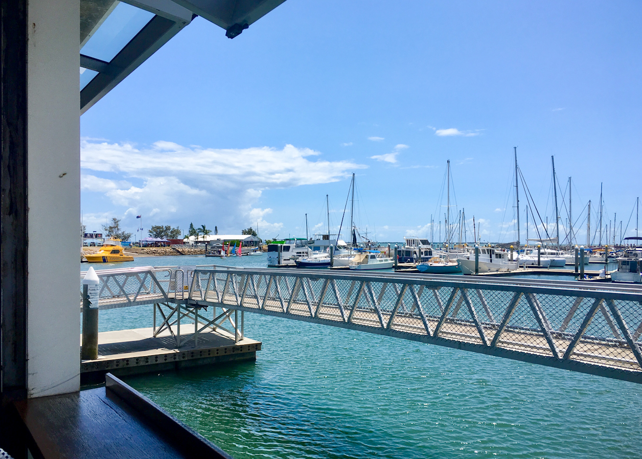 Tide Wine Bar View of Manly Harbour Marina on William Gunn Jetty in Brisbane Bayside