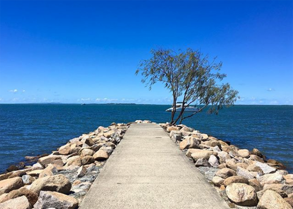 Wynnum Rock Wall Jetty in Brisbane Bayside