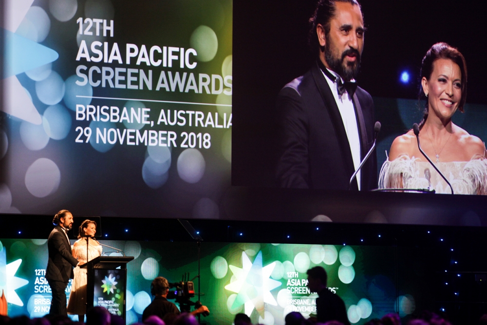 Sofie Formica and Cliff Curtis hosts for the APSA held at the Brisbane Convention and Exhibition Centre