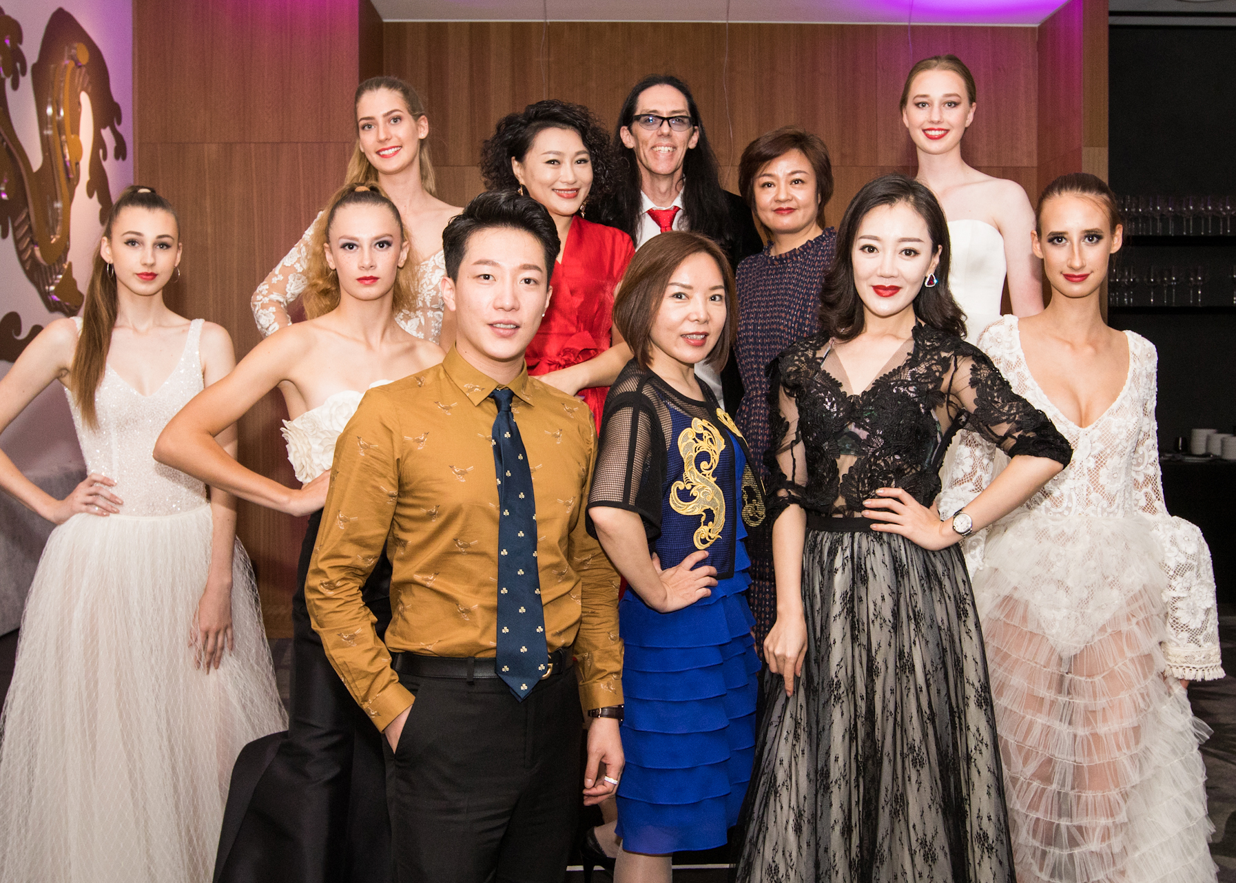 Chinese guest for the Australian Fashion Tour pictured with Brisbane's local Fashion Designer Brad Webb from Darb Bridal Couture