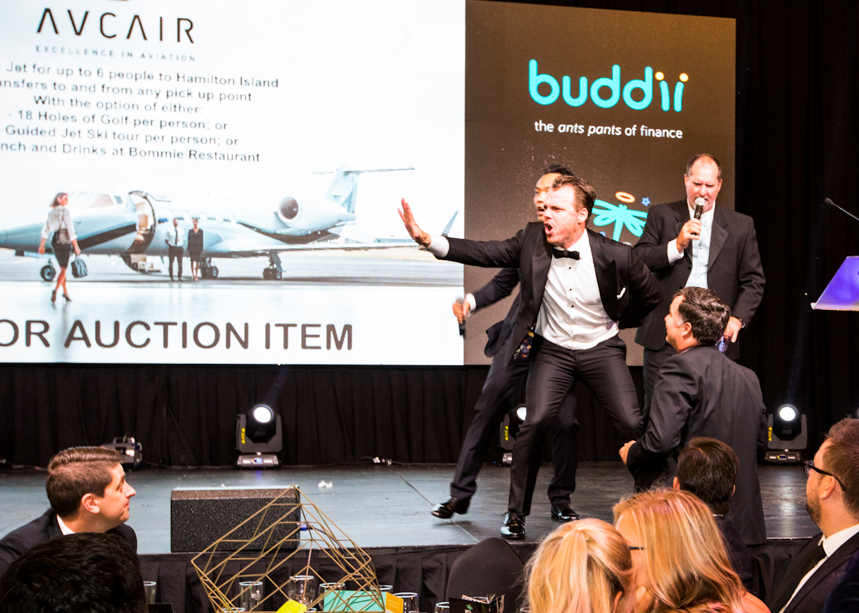 Avcair Owner Michael Cooke during the Auction at Zoe's Angels Charity Gala held at the Sofitel Hotel in Brisbane